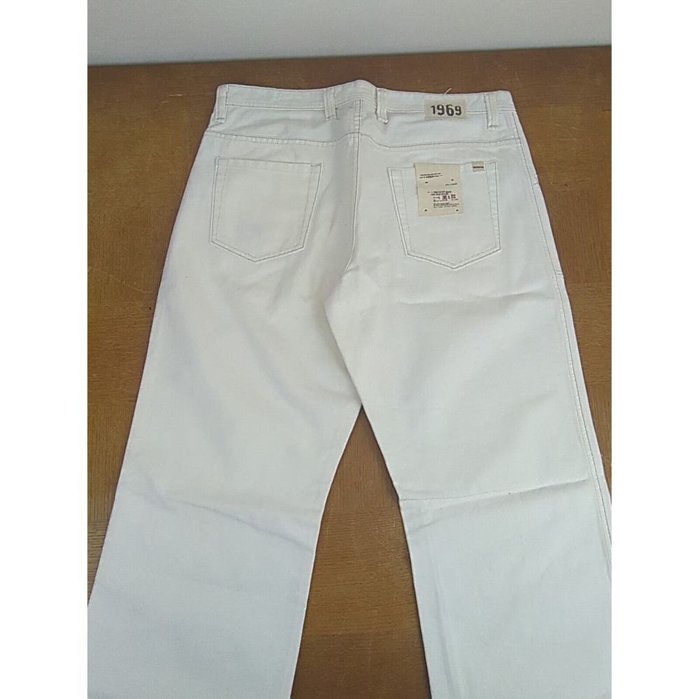 NWT Vintage 2005 Y2K GAP Utility‎ WIDE LEG White Denim Jeans 36x32